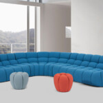 Bubble Sofa Designer Curved Net Velvet Corner Sofa by Roche Boboies