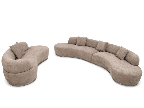 Curve Fabric Modern Sofa Gray Yellow Blue Living Room Furniture