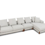 L Shaped Chaise Sofa Velvet Fabric Hot Selling Sofa