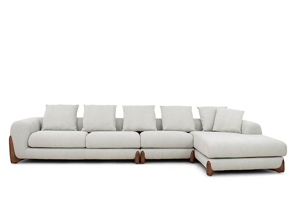 L Shaped Chaise Sofa Velvet Fabric Hot Selling Sofa