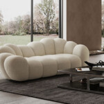 Double Fabric Sofa Modern Minimalist Leisure Living Room Sofa
