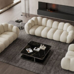 Double Fabric Sofa Modern Minimalist Leisure Living Room Sofa
