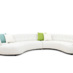 Yellow Chaise Sectional Fabric 3 Seater Curved Living Room Sofa