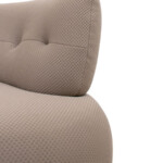 Yellow Chaise Sectional Fabric 3 Seater Curved Living Room Sofa