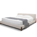 King Size Velvet Bed Modern Minimalist Queen Bed