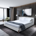 King Size Velvet Bed Modern Minimalist Queen Bed