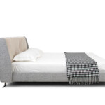 Double Fabric Bed Italian Style Light Luxury Soft Bed