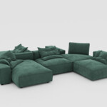 Modular Sofa New Velvet Grey Purple Yellow Green Sofa