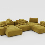 Modular Sofa New Velvet Grey Purple Yellow Green Sofa
