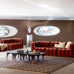 New Modular Sofa Red Fabric Living Room Furniture