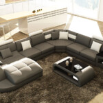 U Shape European Style Luxury Leather Sofa Set Designs Couch Living Room Furniture Sets