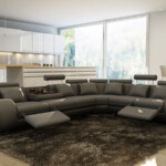 Corner Sectional Sofa Fashion Creative Black Red Yellow Gray Leather Recliner