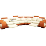 Corner Sectional Sofa Fashion Creative Black Red Yellow Gray Leather Recliner