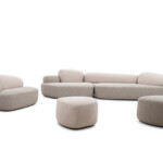 Pebble Sofa Nature Design Velvet Sofa Set Beige Gray Light Green Brown Modular Combination Sectional Couch