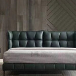 Bedroom Furniture Modern Upholstered Genuine Leather Italian Luxury Bed